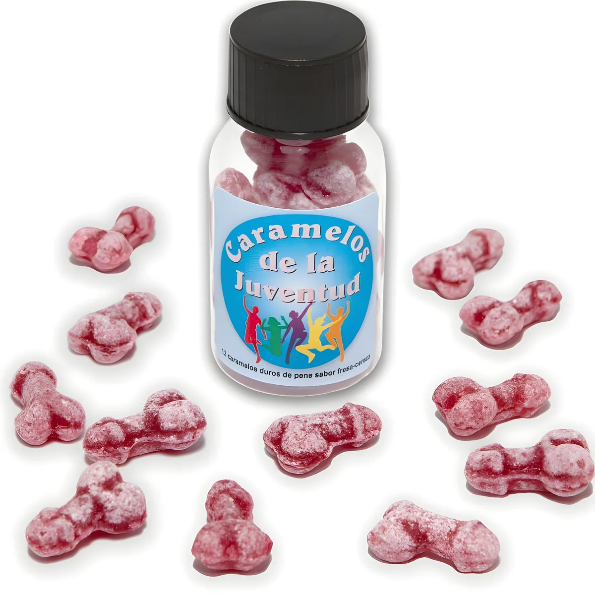 diablo picante 12 bonbons jeunesse forme penis fraise cerise