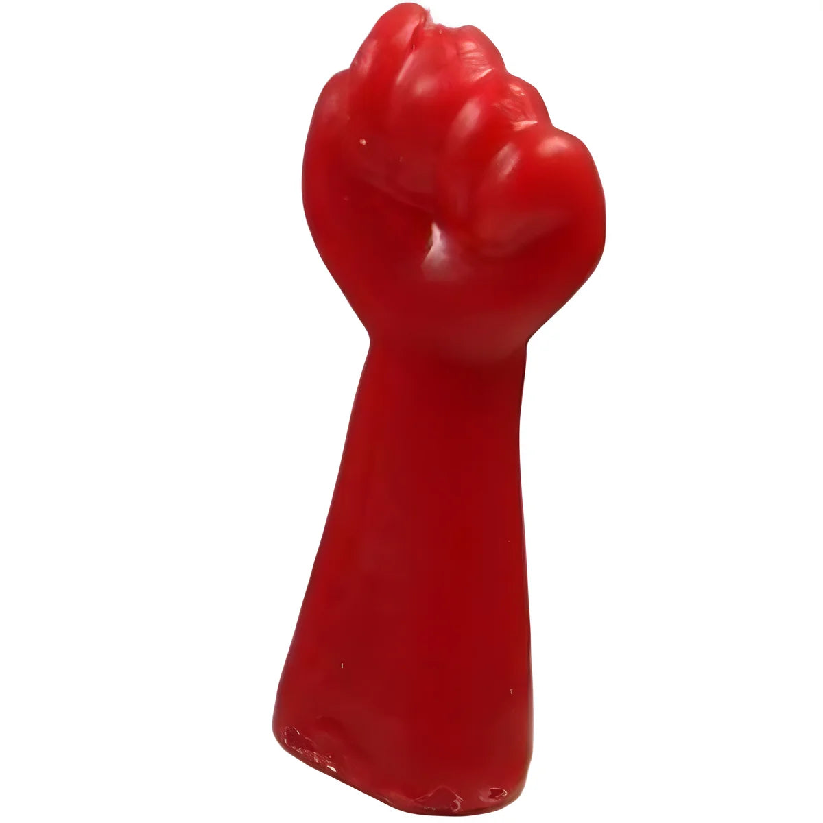 diablo picante bougie en forme de poing rouge