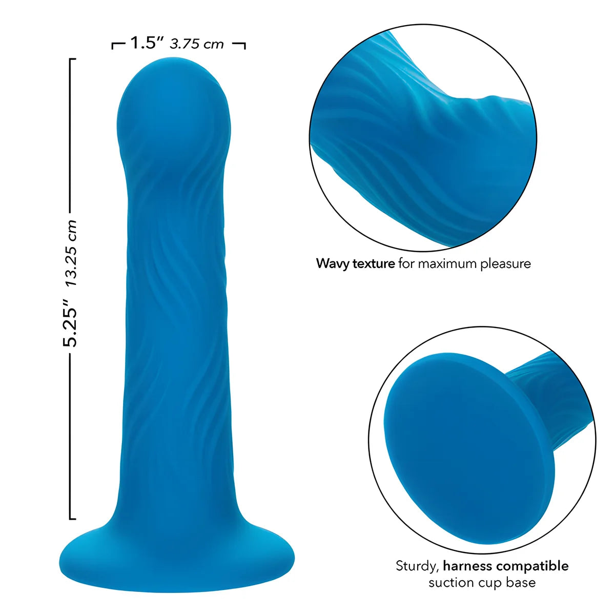 calexotics wave rider plug anal ripple bleu