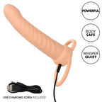 calexotics maxx double penetrateur nervure 10 vibrations flesh