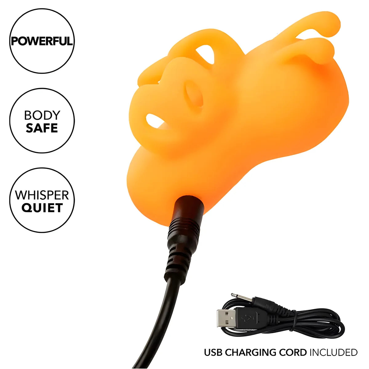calexotics neon vibes buzzing vibe le stimulateur de doigts 10 vibrations orange