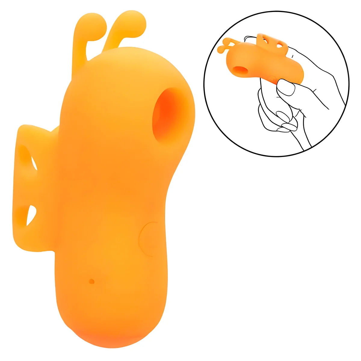 calexotics neon vibes buzzing vibe le stimulateur de doigts 10 vibrations orange