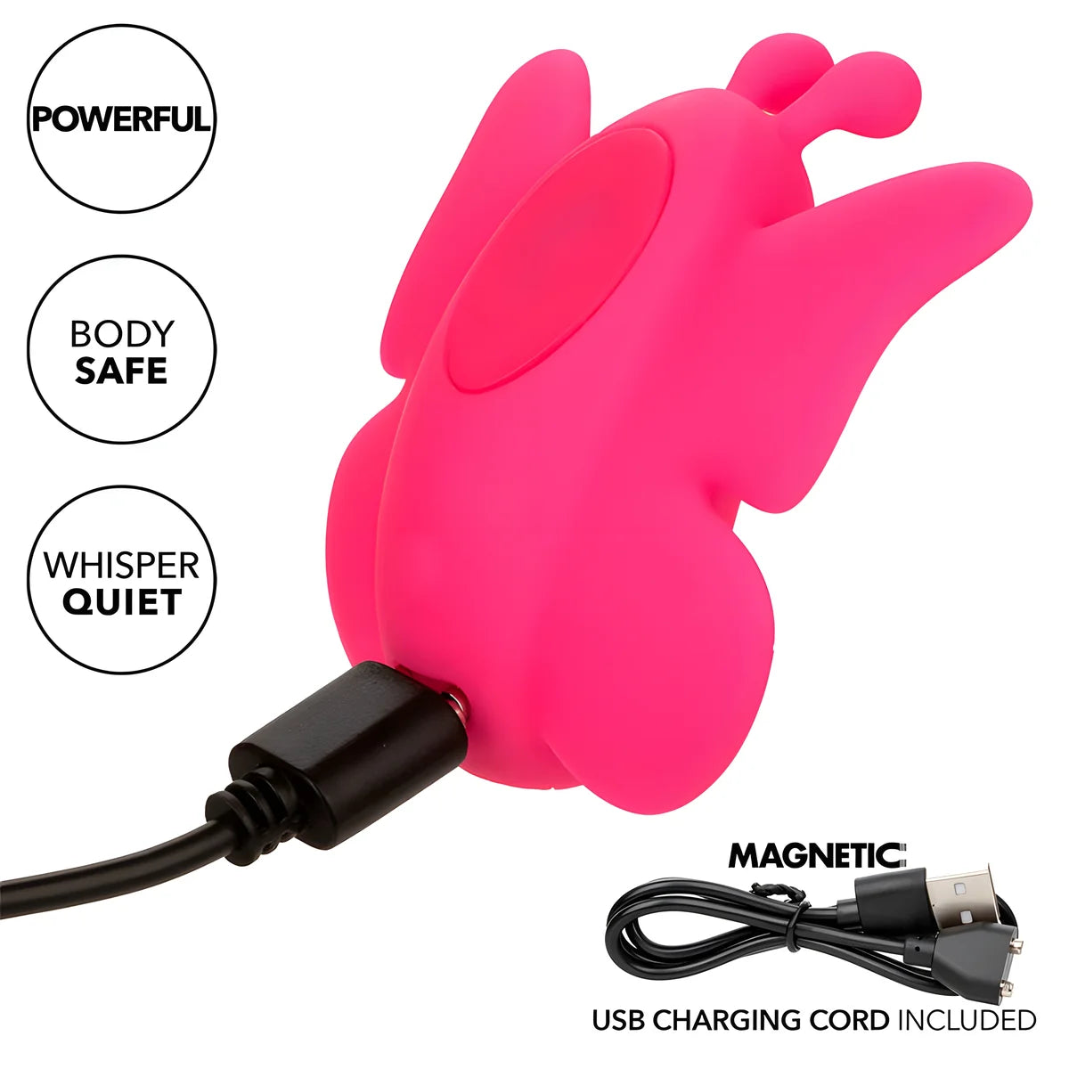 calexotics neon vibes flutter vibe stimulateur 10 vibrations rose