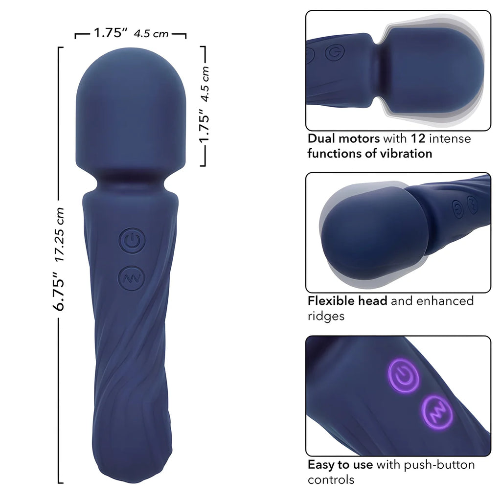 calexotics charisma allure masseur double moteurs 12 fonctions 17 25 cm x 4 5 cm violet