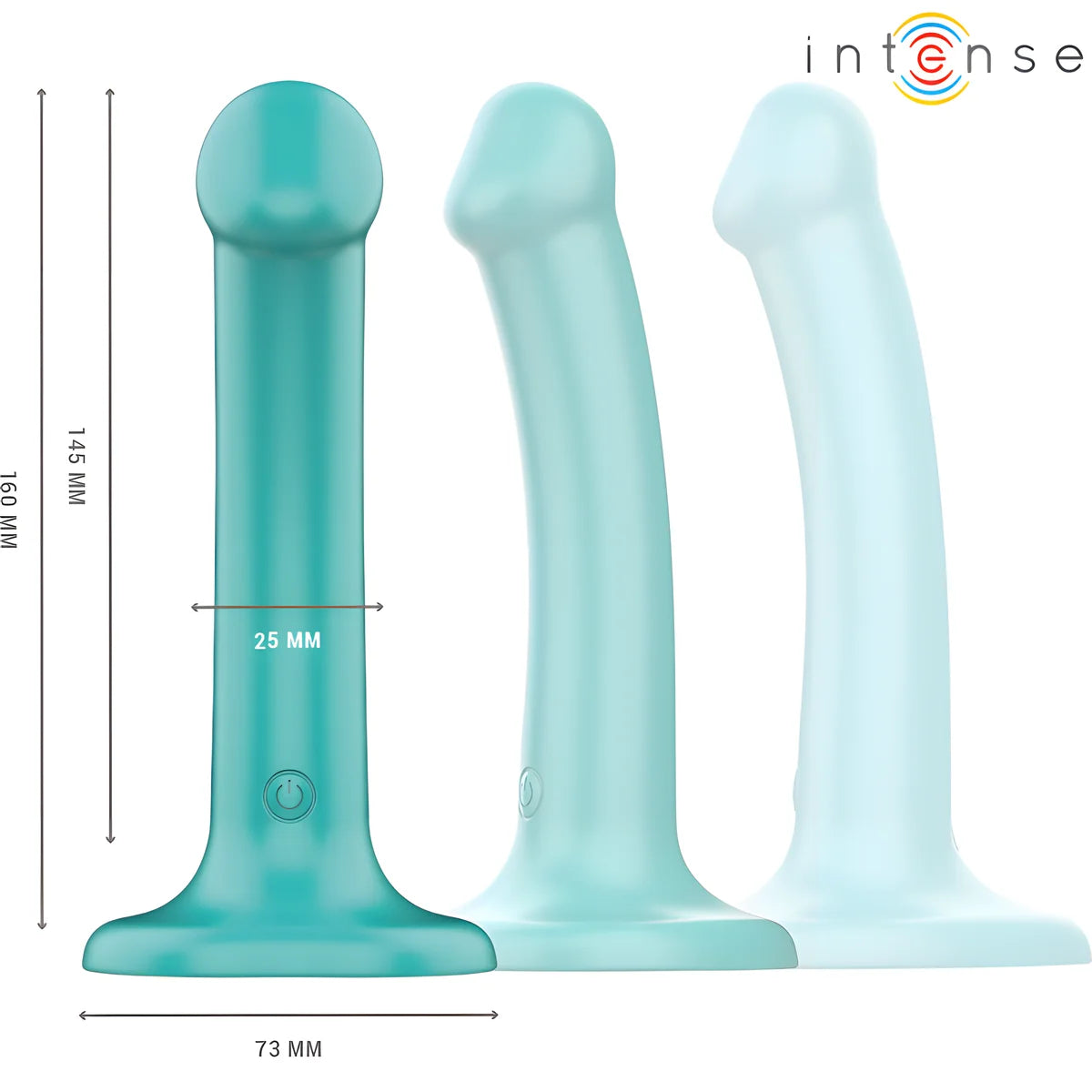 intense katie vibrateur avec ventouse 10 vibrations telecommande bleue
