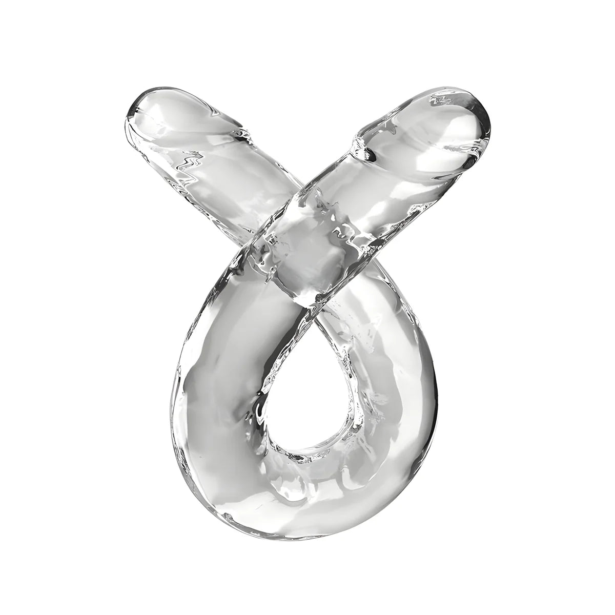 king cock double trouble double gode 46 cm transparent