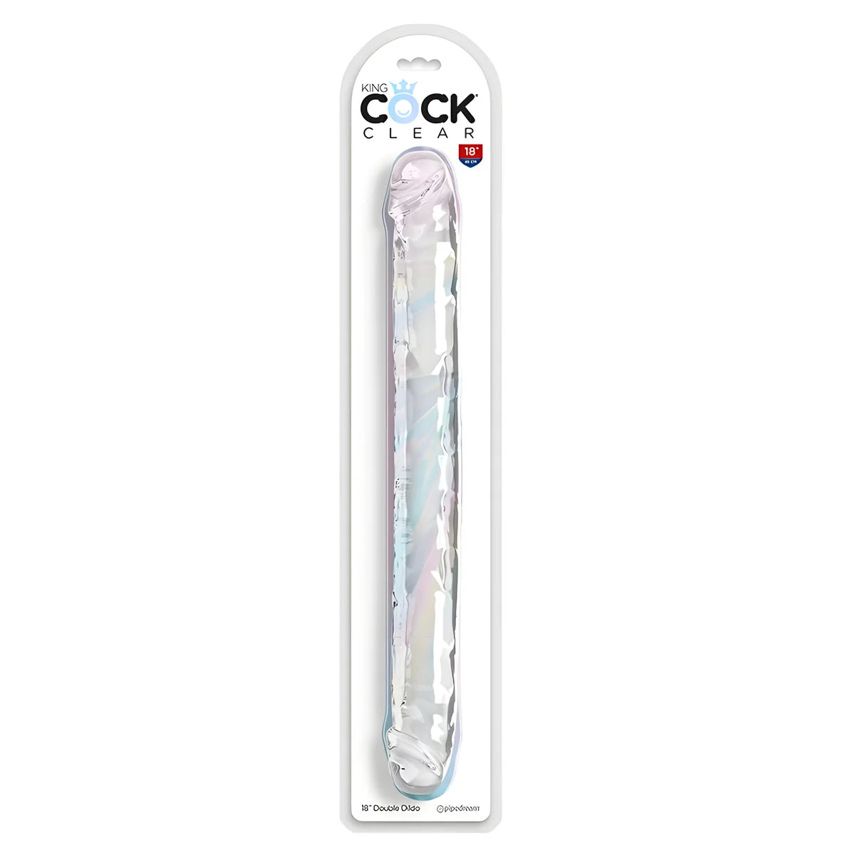 king cock double trouble double gode 46 cm transparent