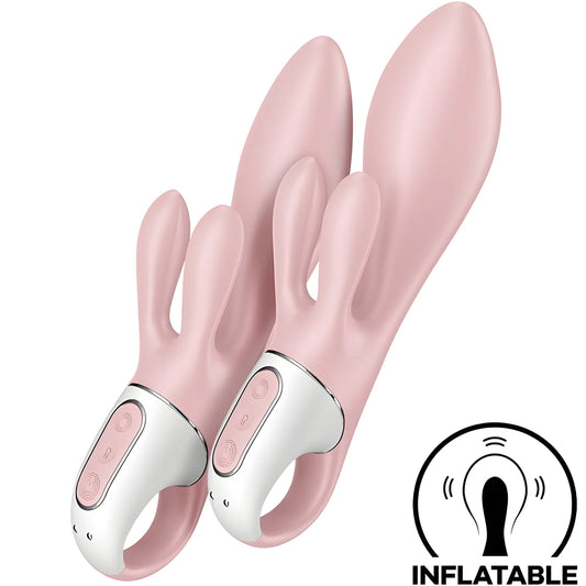 satisfyer air pump bunny 3 vibrateur gonflable lapin rose