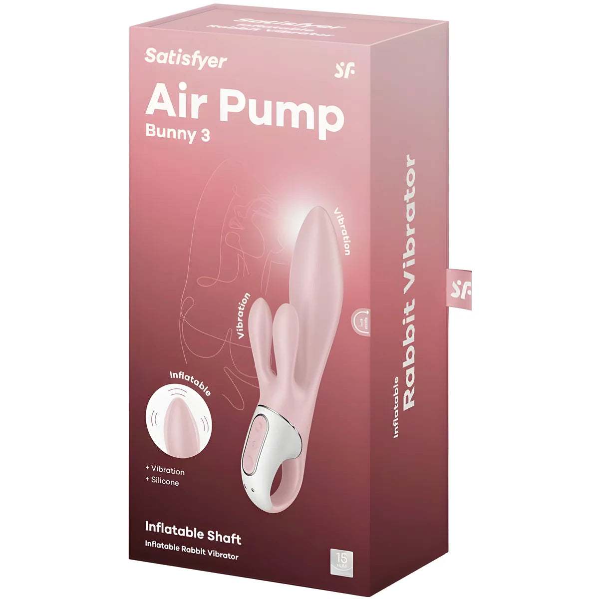 satisfyer air pump bunny 3 vibrateur gonflable lapin rose