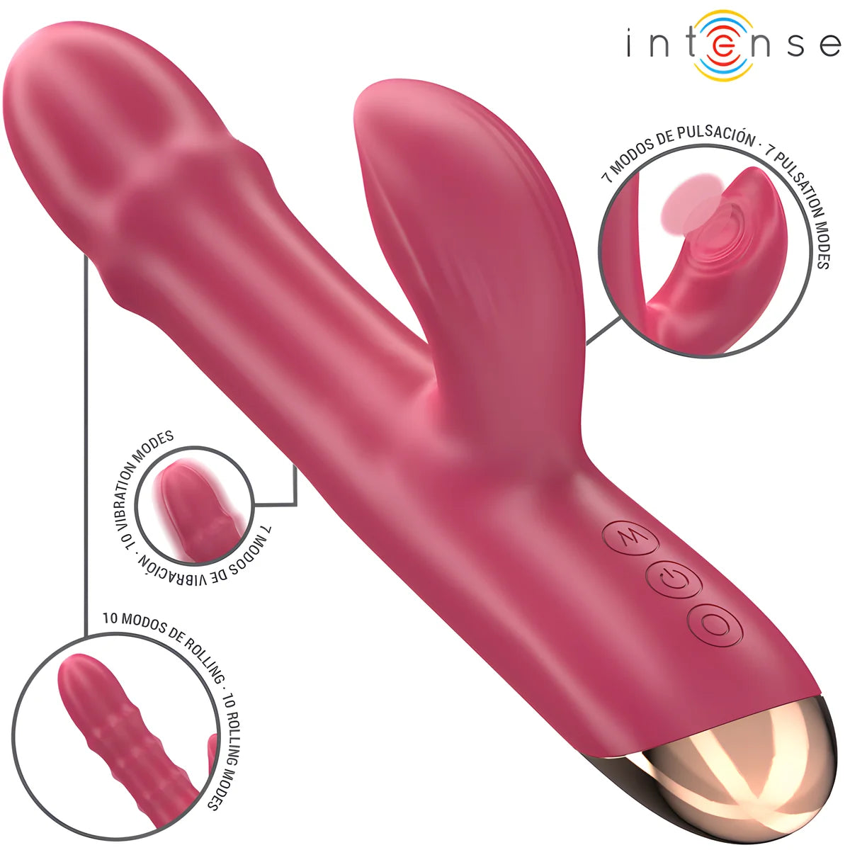 intense chloe vibrateur multifonction 3 en 1 rouge