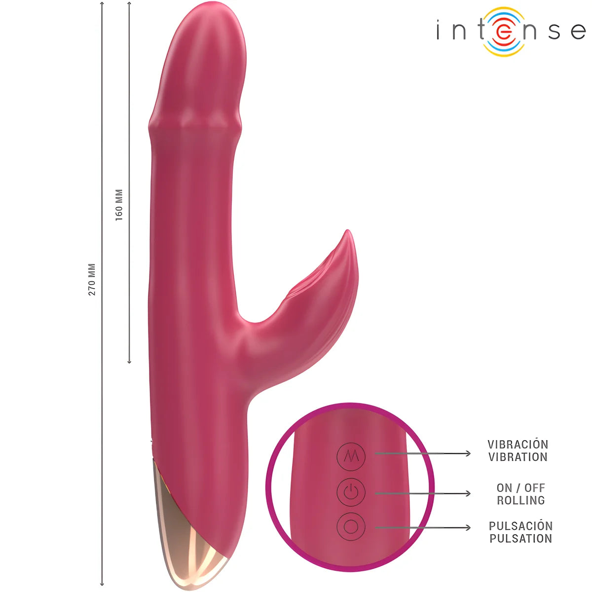 intense chloe vibrateur multifonction 3 en 1 rouge