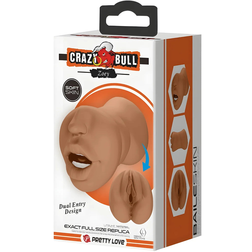 crazy bull zoey double masturbateur bouche et vagin chair