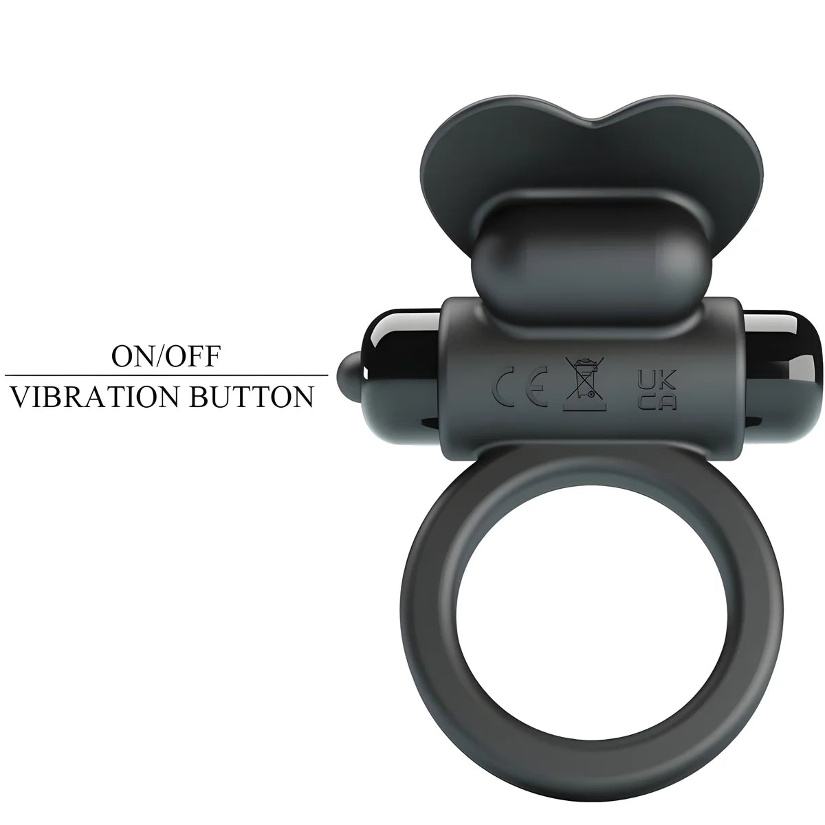 pretty love bague vibrante debonaire lapin 10 vibrations noire