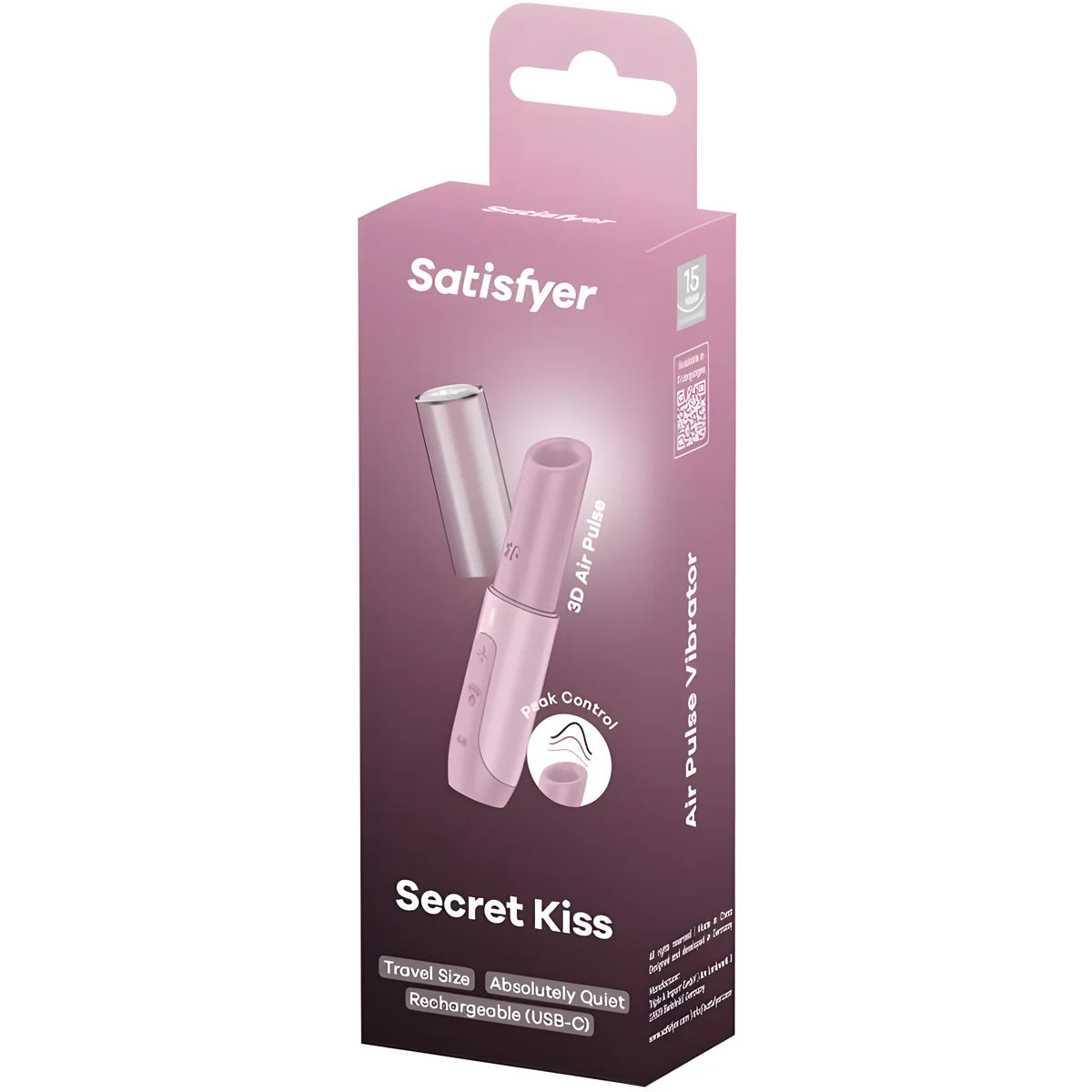 satisfyer stimulateur de clitoris secret kiss wave rose