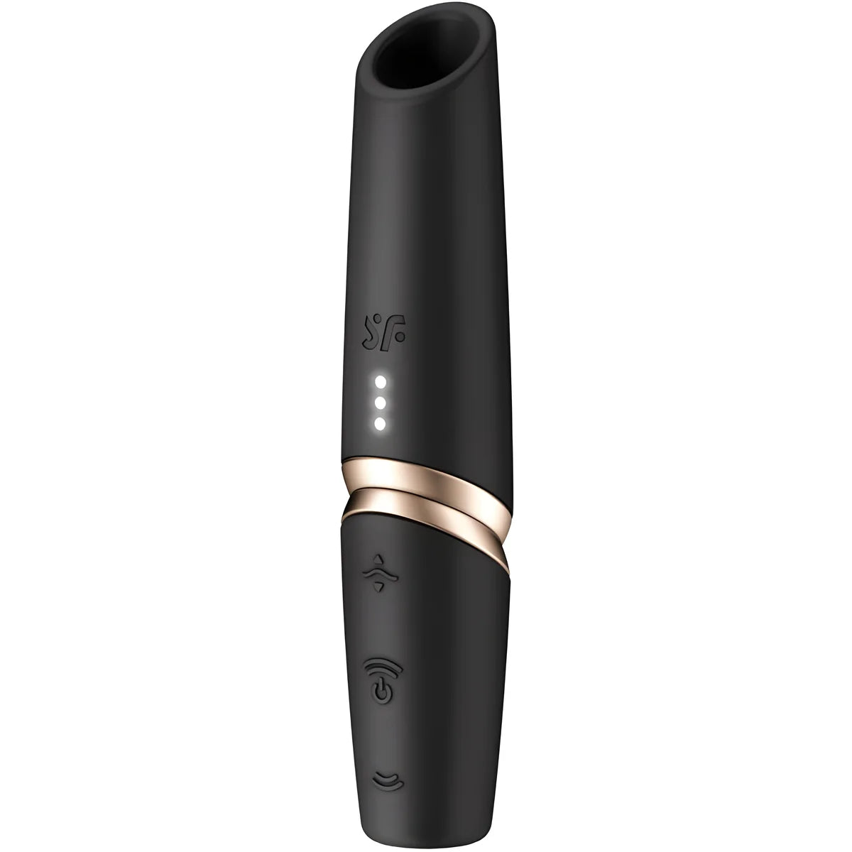 satisfyer stimulateur de clitoris perfect kiss wave noir or