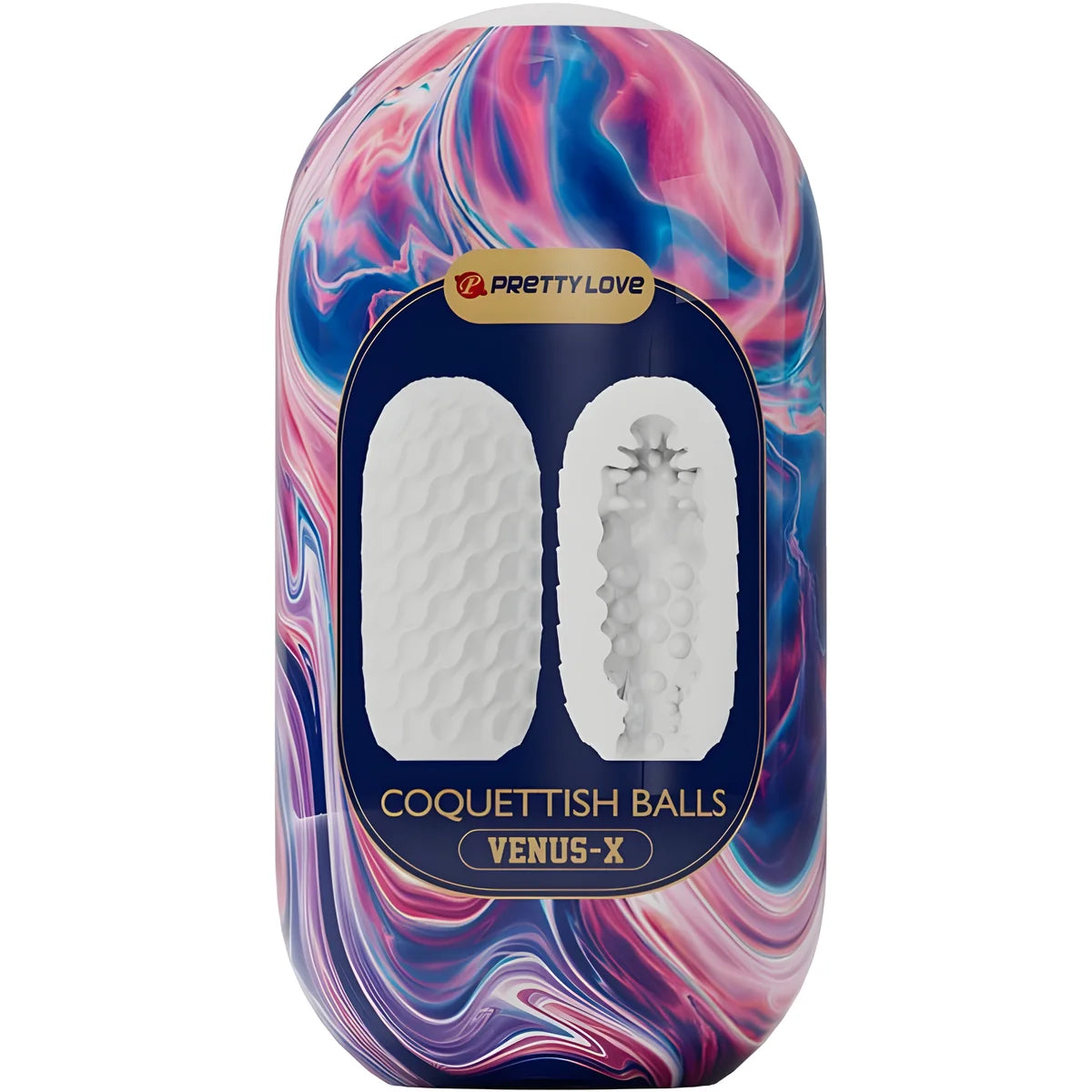 pretty love coquettish balls masturbateur homme en silicone blanc