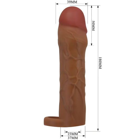 pretty love manchon de penis hani avec extension de 5 cm mulatre