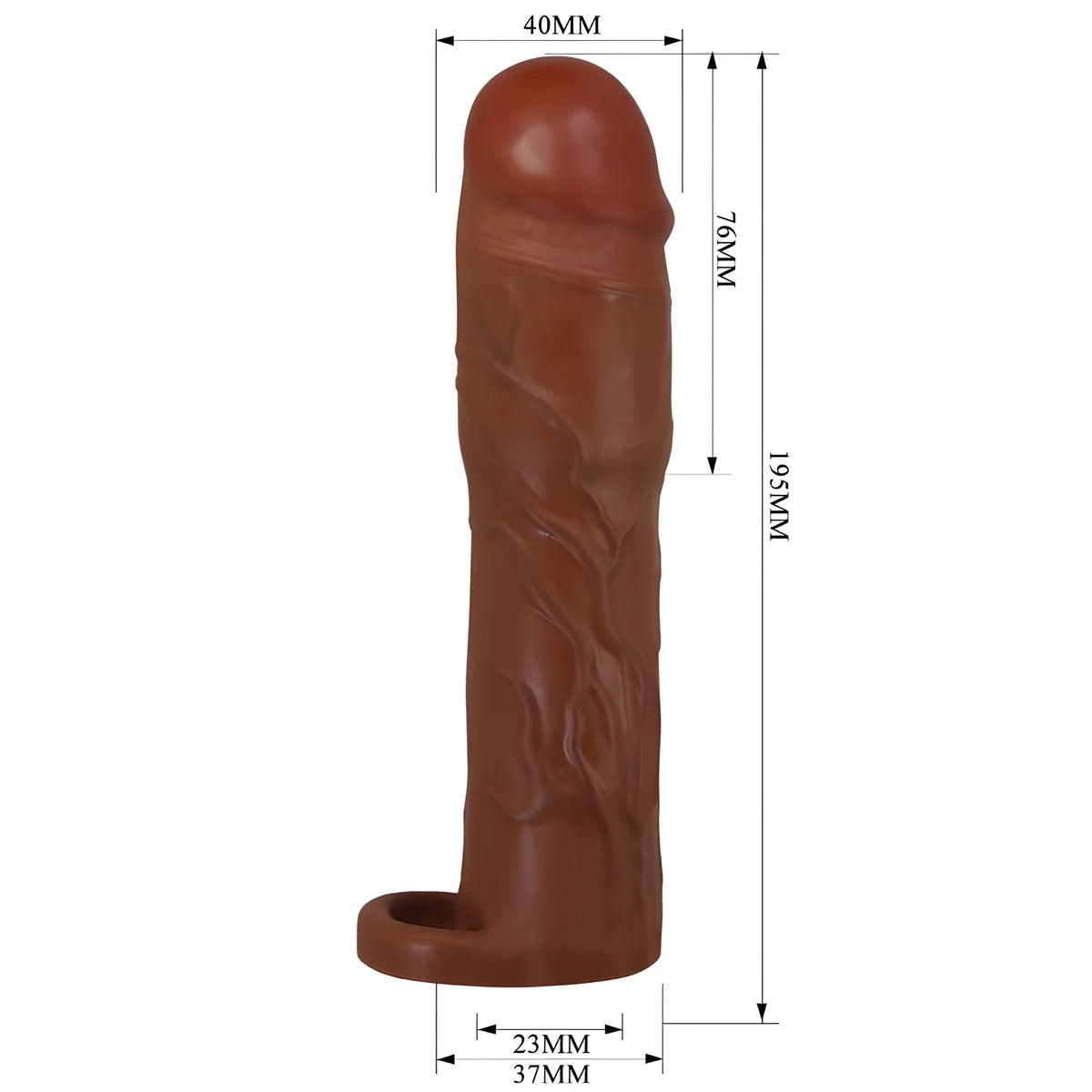 pretty love manchon de penis gerd avec extension de 7 6 cm mulatre