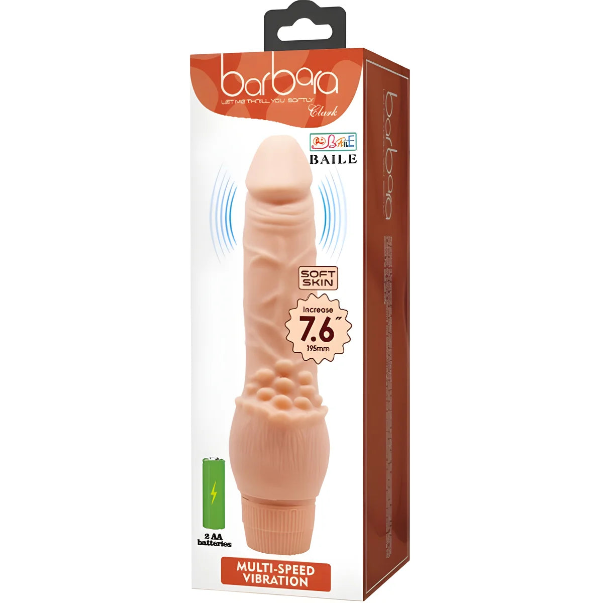 baile vibrateur realiste barbara 19 5 cm chair