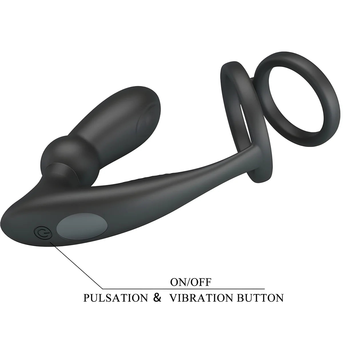 pretty love anneau penis emoni plug anal 12 vibrations noir
