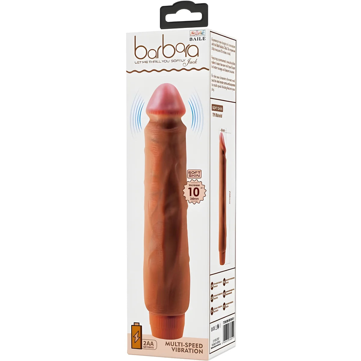 baile jack vibrateur realiste 26 cm mulatre