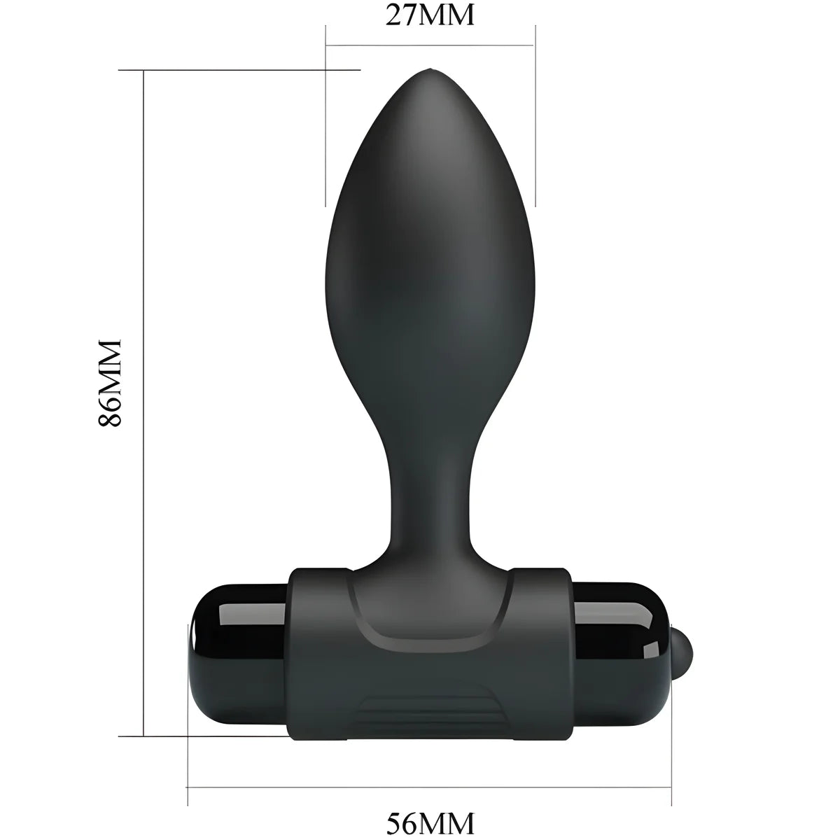 pretty love vibra butt 10 vibrations plug anal noir