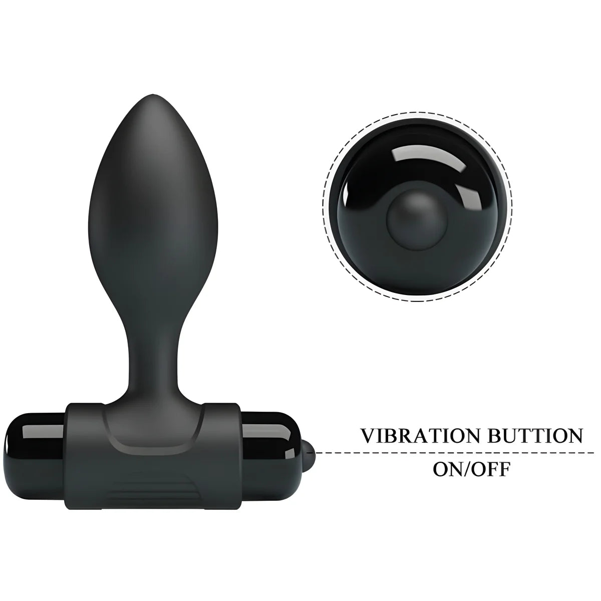 pretty love vibra butt 10 vibrations plug anal noir