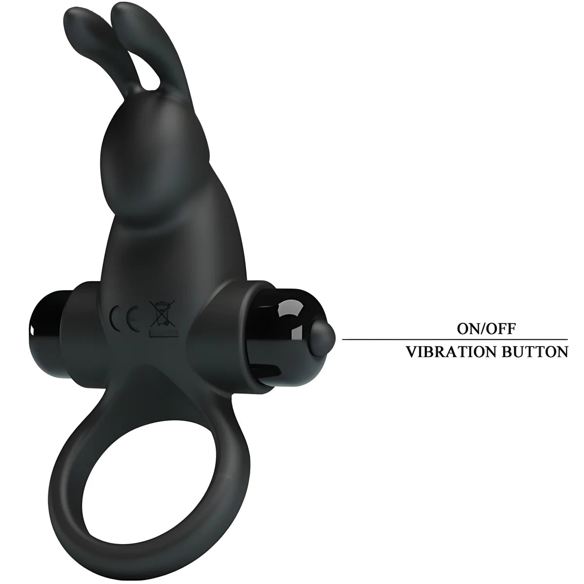 pretty love anneau vibrant stimulateur de clitoris rabbit 10 vibrations noir