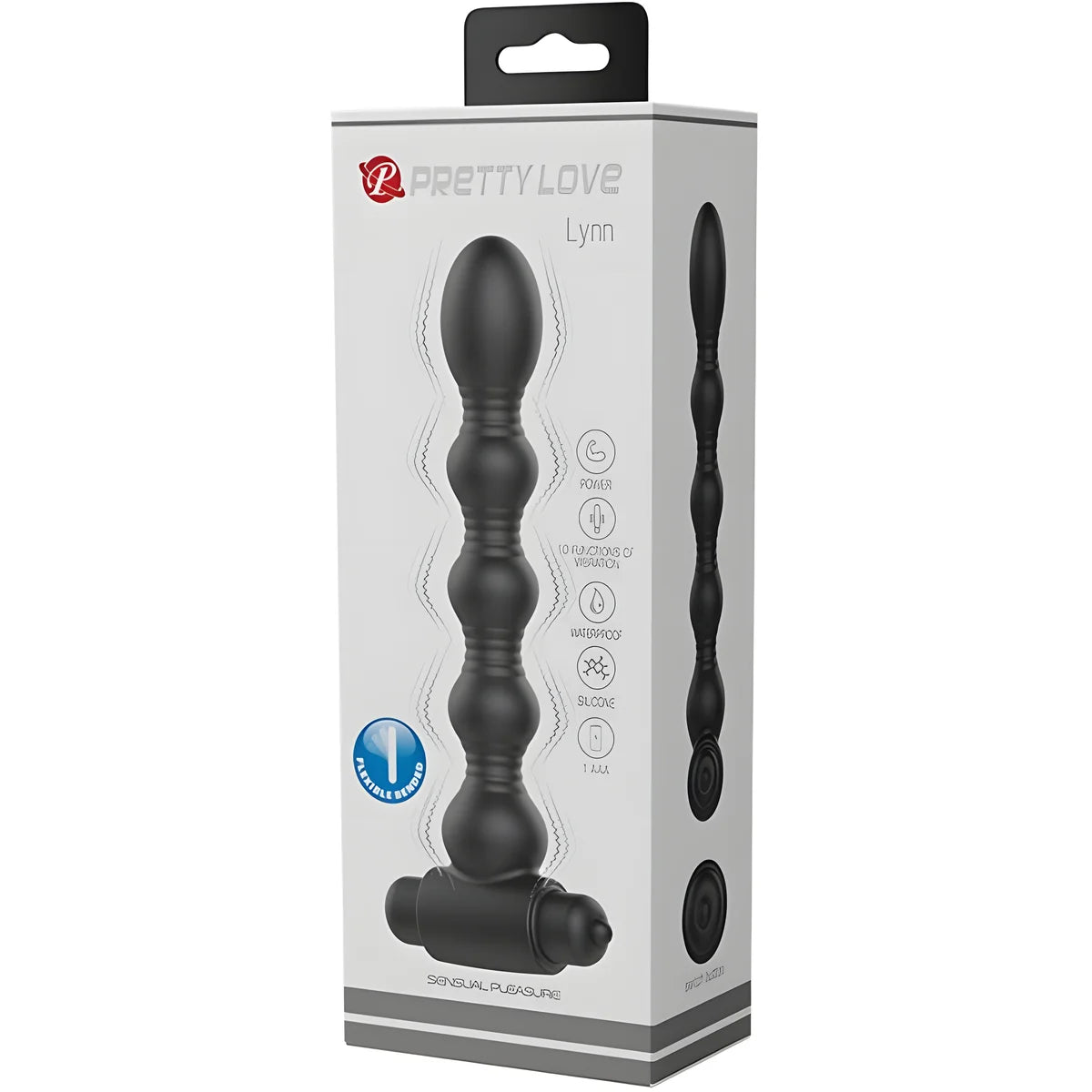 pretty love plug anal lynn silicone 10 vibrations noir