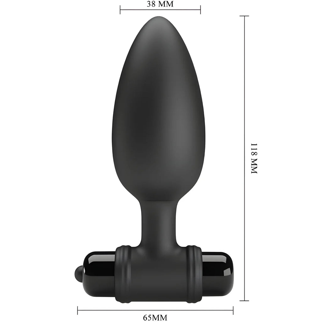 pretty love vibra butt plug 2 plug anal 10 vibrations noir