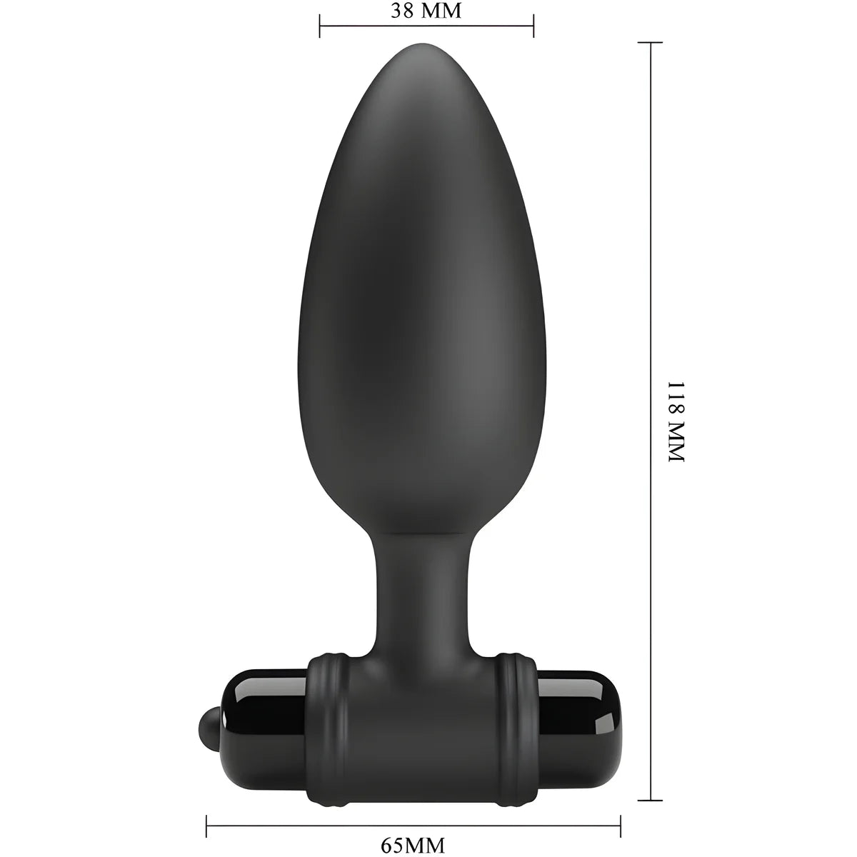 pretty love vibra butt plug 2 plug anal 10 vibrations noir