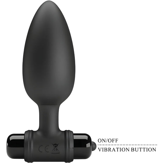 pretty love vibra butt plug 2 plug anal 10 vibrations noir