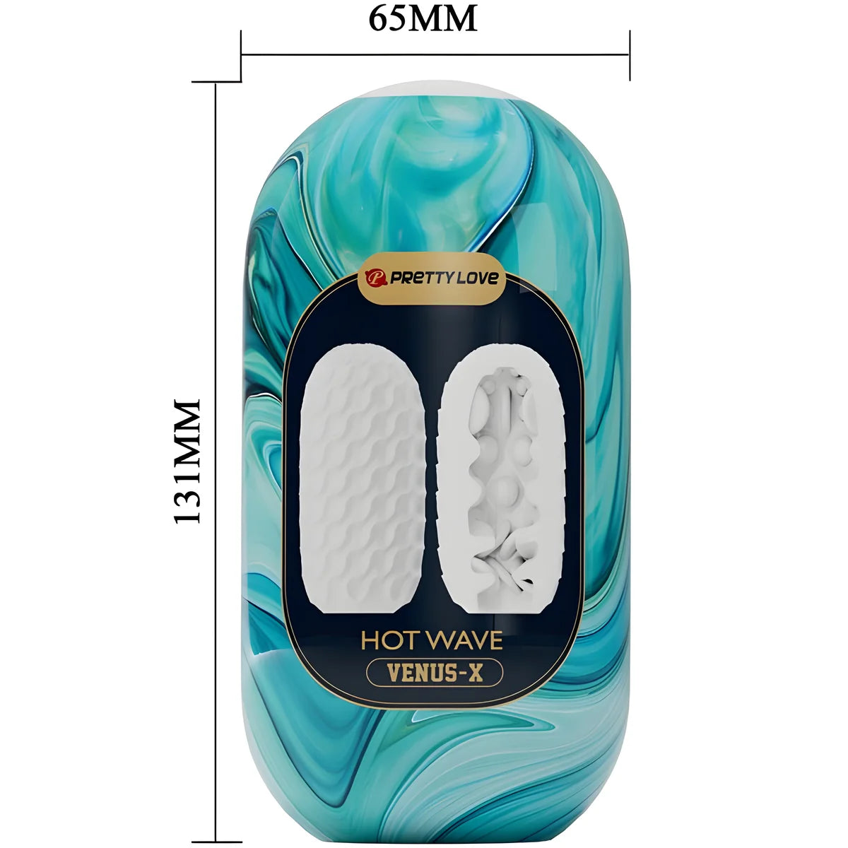 pretty love masturbateur pour homme en silicone hot wave blanc