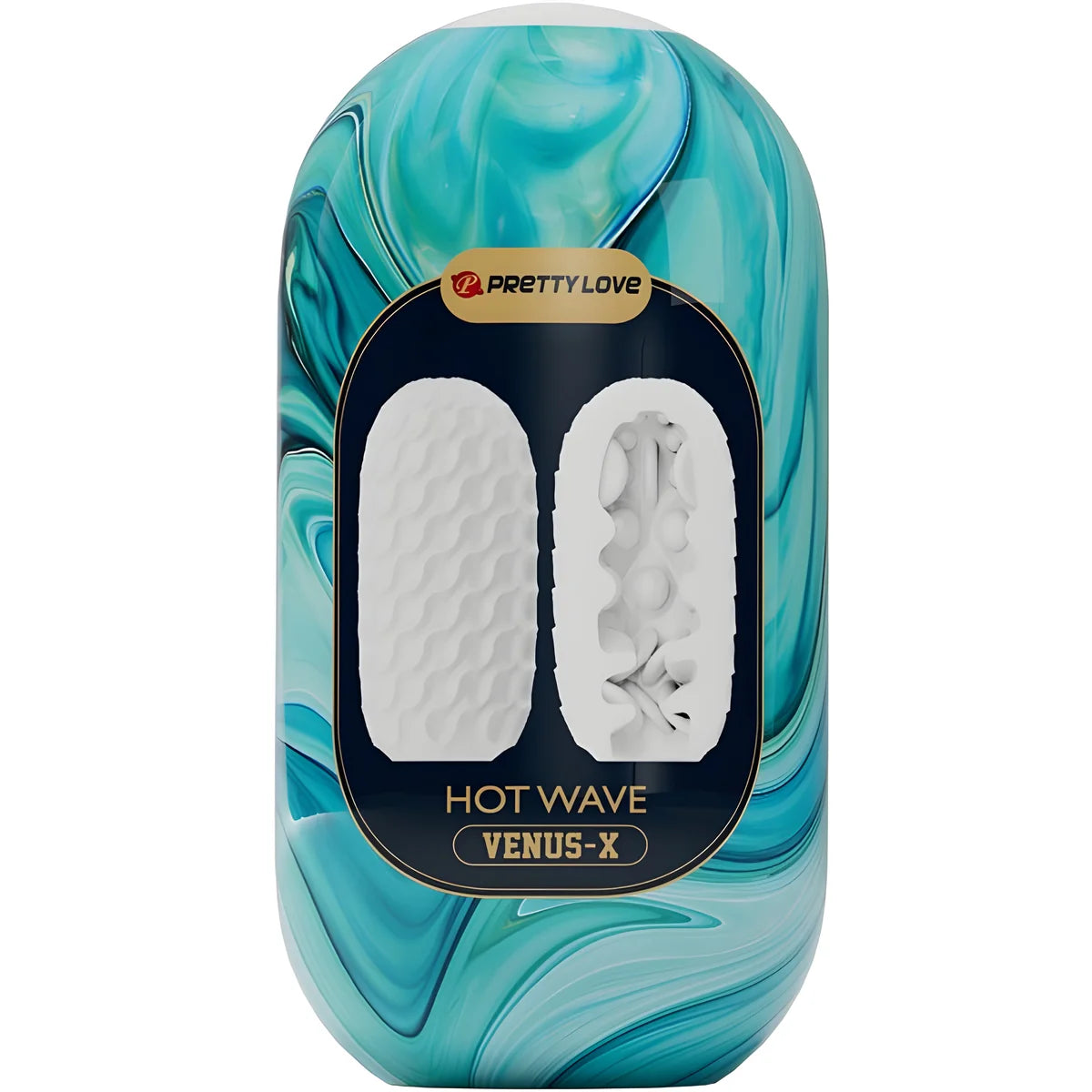 pretty love masturbateur pour homme en silicone hot wave blanc