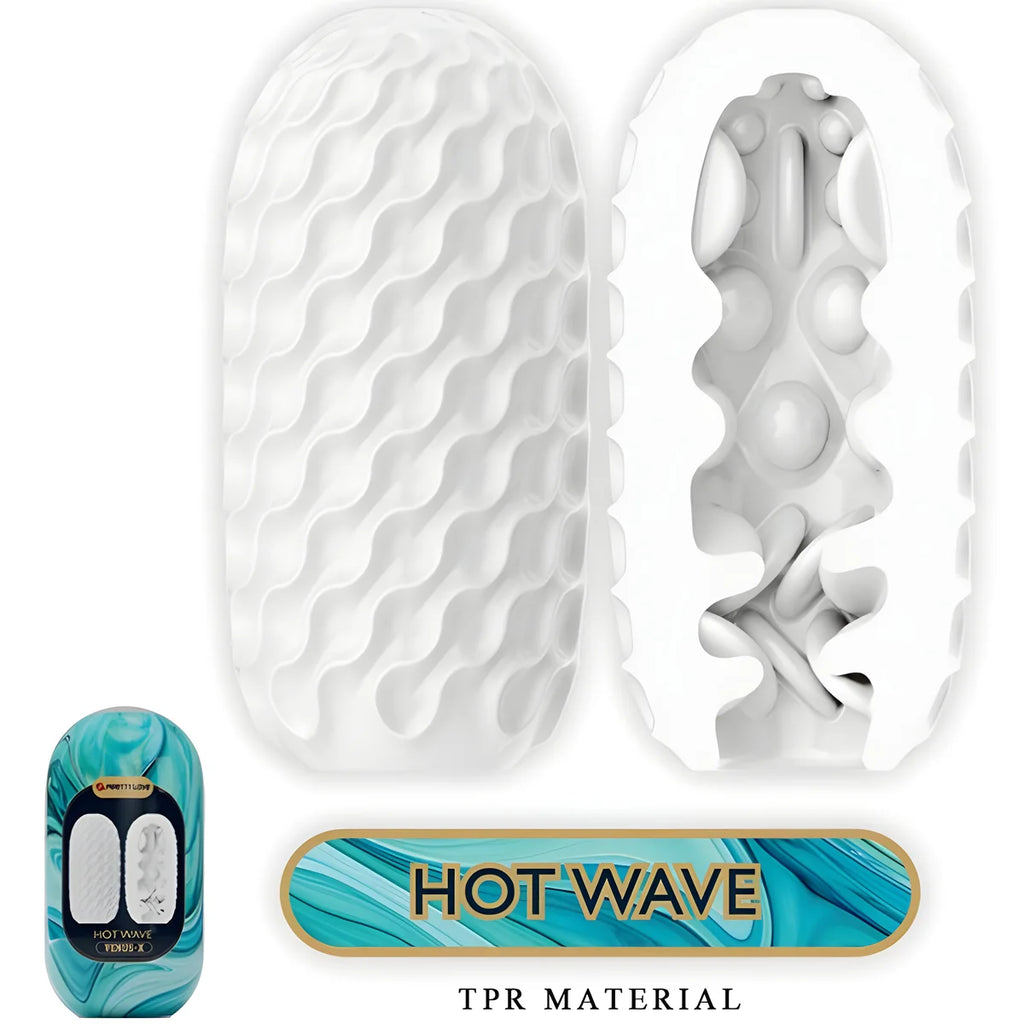 pretty love masturbateur pour homme en silicone hot wave blanc