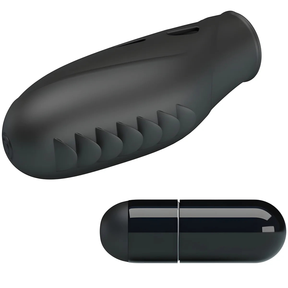 pretty love vibrateur doigt en silicone gilo noir