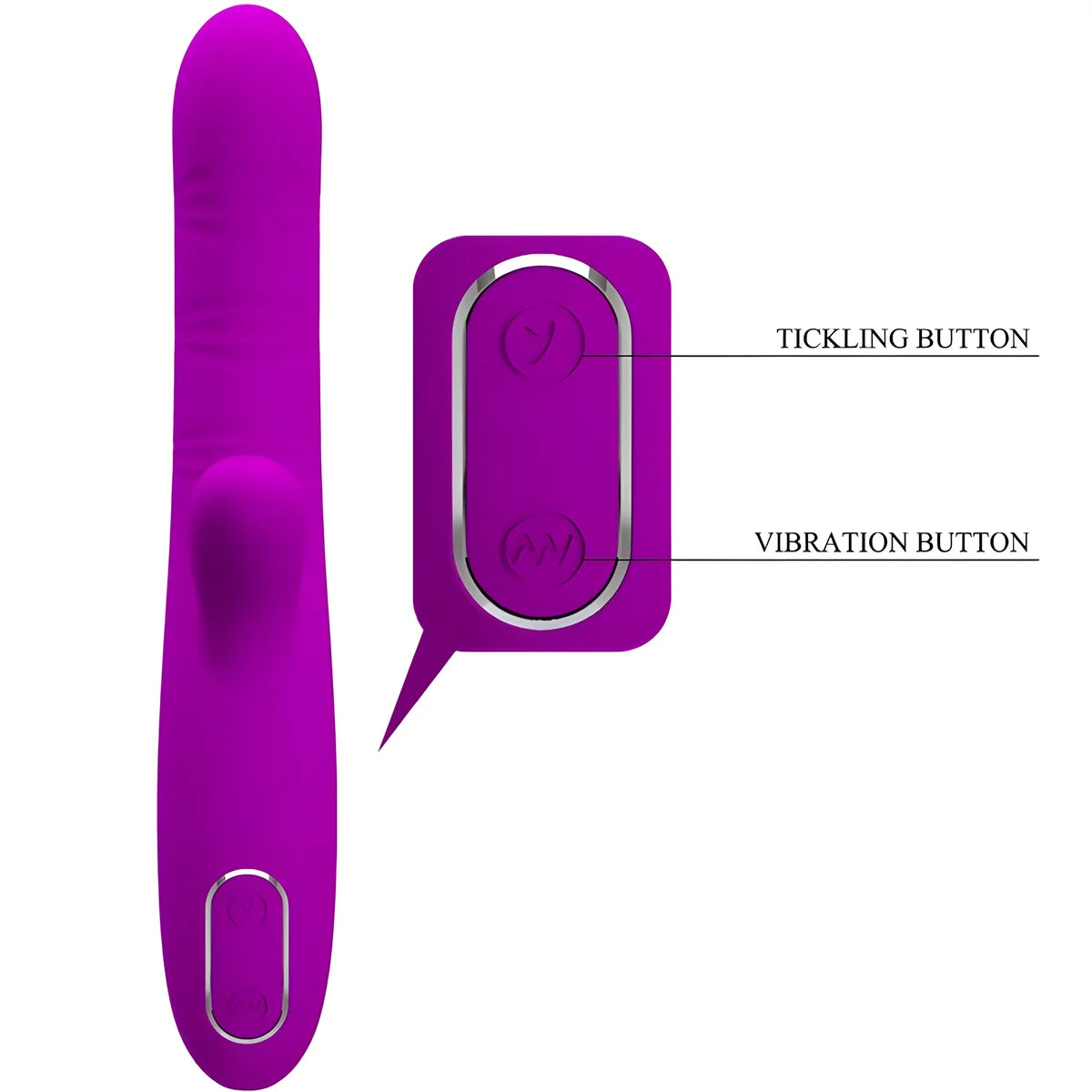 pretty love vibrateur multifonction angelique stimulateur de clitoris violet