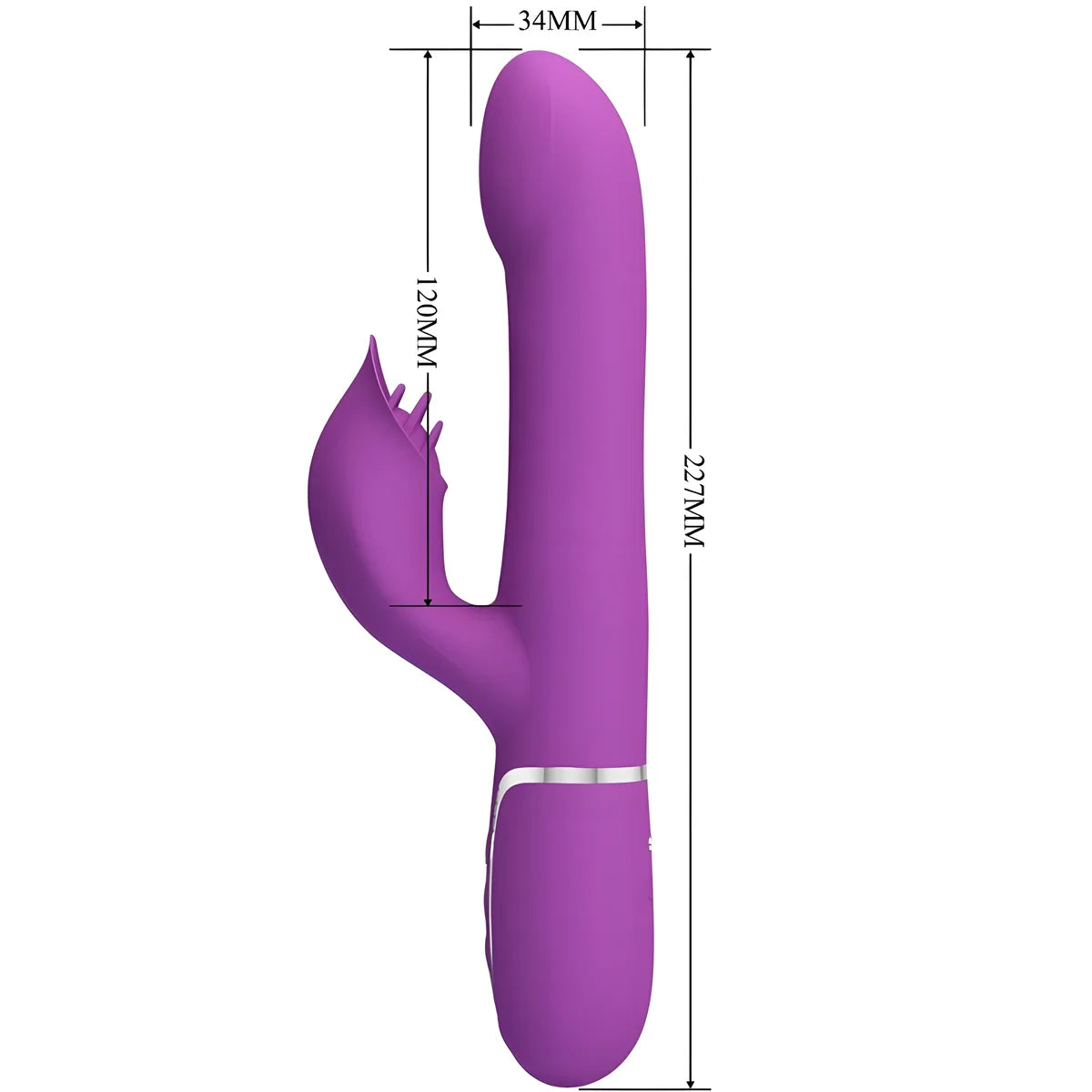 pretty love vibrateur et stimulateur multifonction 4 en 1 violet