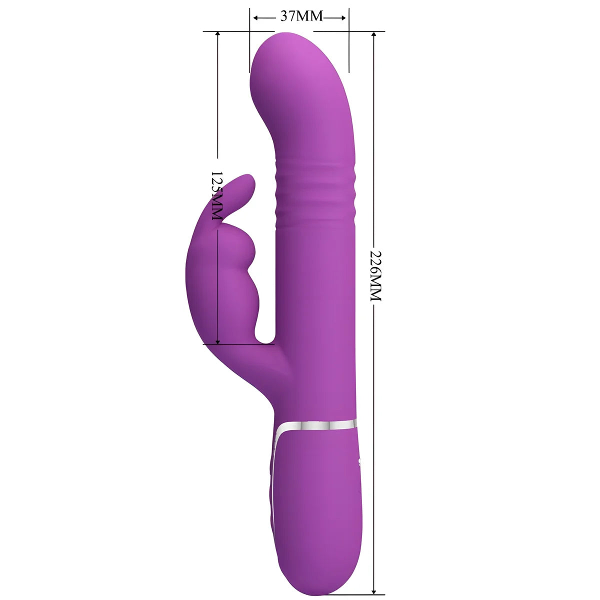 pretty love vibrateur lapin multifonction coale 4 en 1 violet