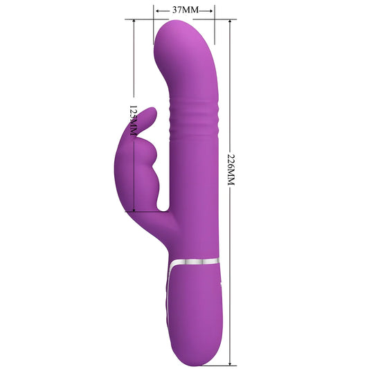 pretty love vibrateur lapin multifonction coale 4 en 1 violet