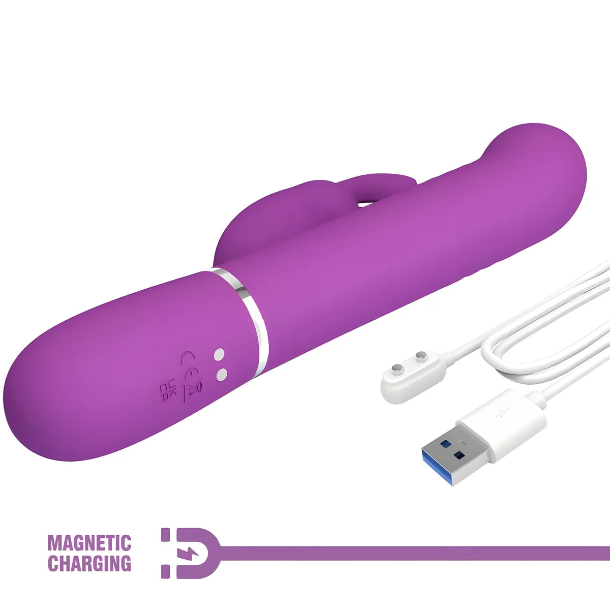pretty love vibrateur lapin multifonction coale 4 en 1 violet