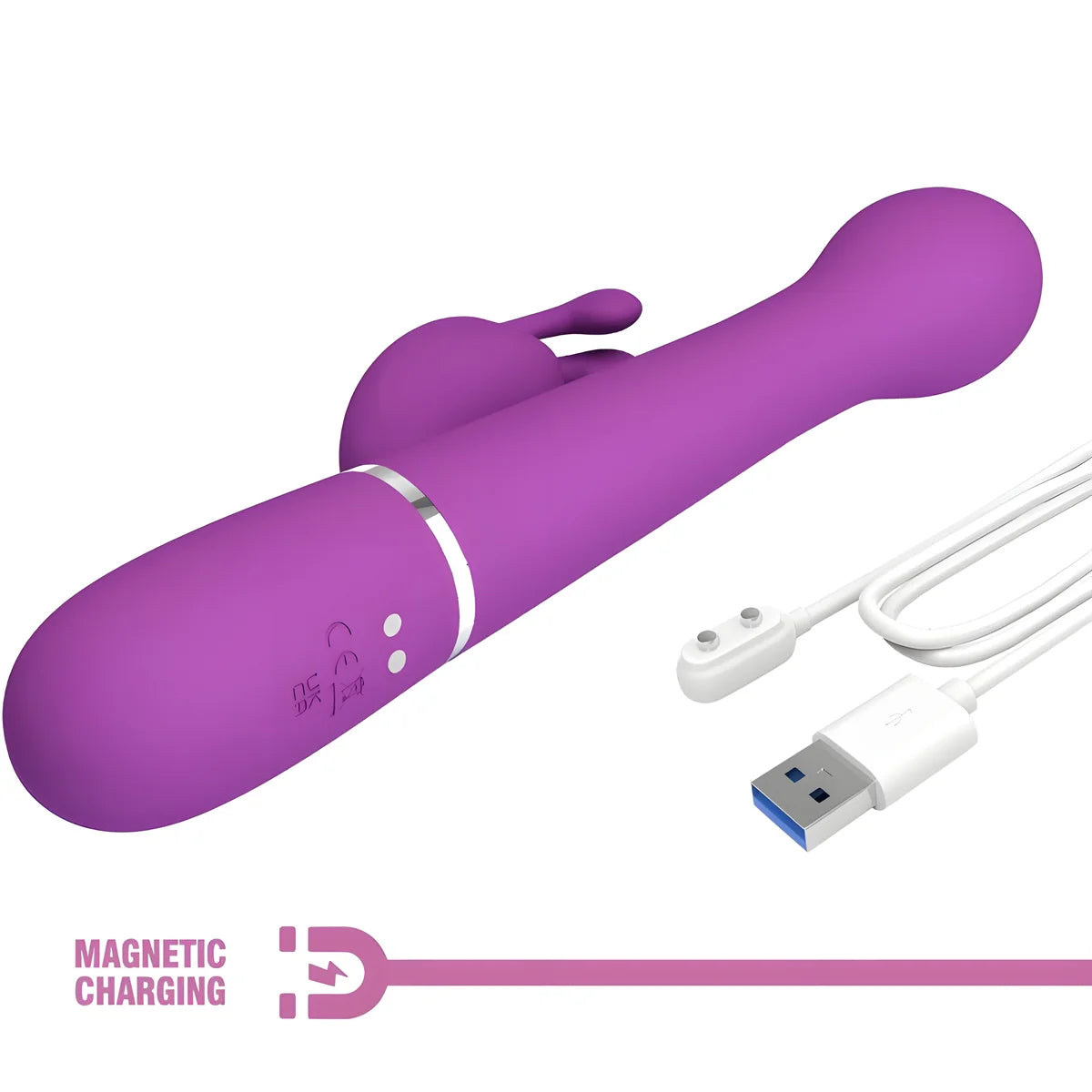 pretty love vibrateur lapin multifonction 3 en 1 dejon violet