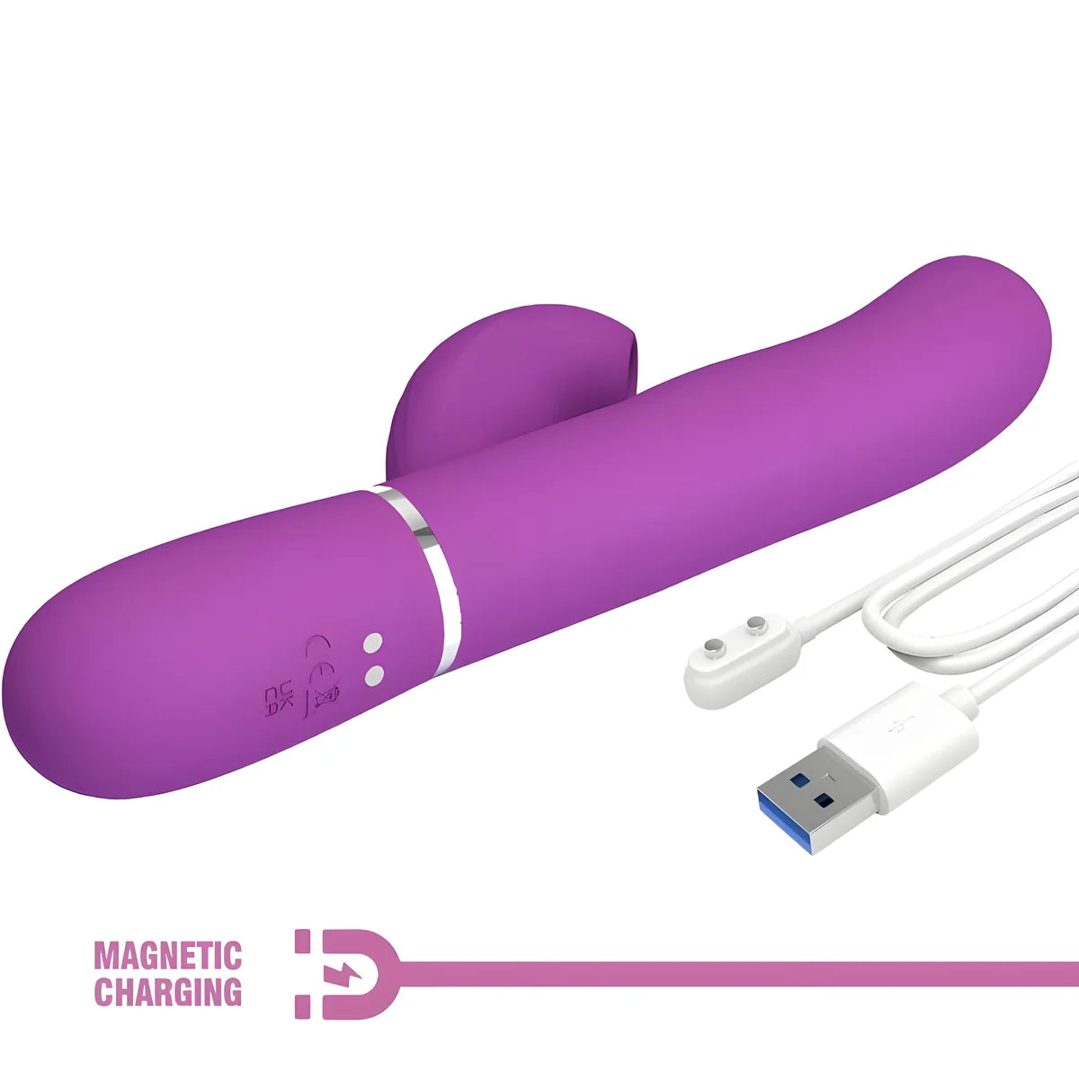 pretty love vibrateur lapin multifonction 3 en 1 perlita violet