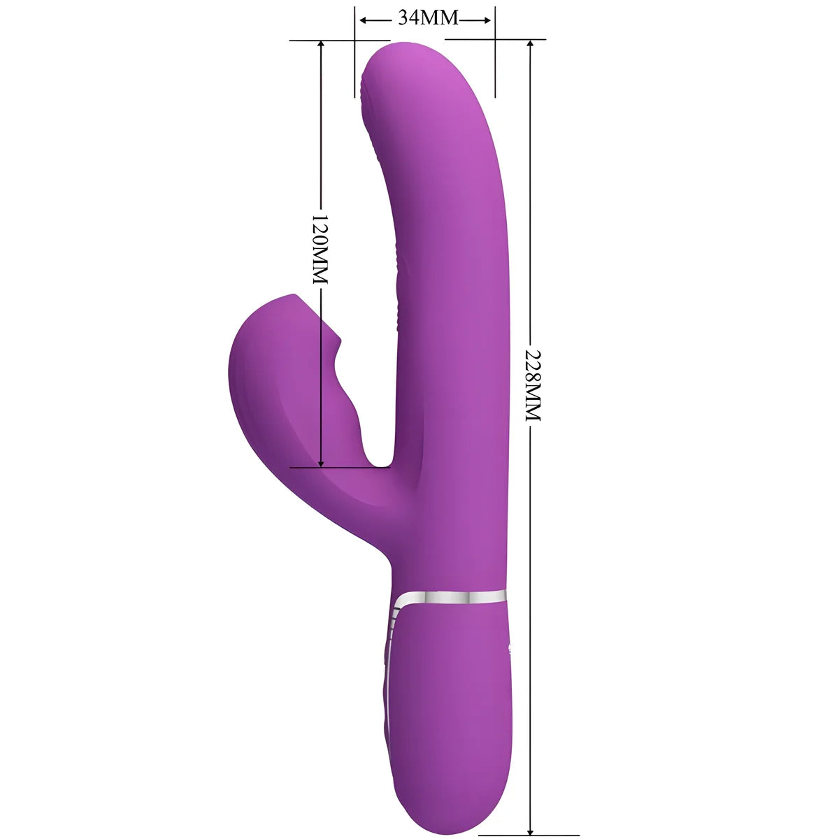 pretty love vibrateur lapin multifonction 3 en 1 perlita violet
