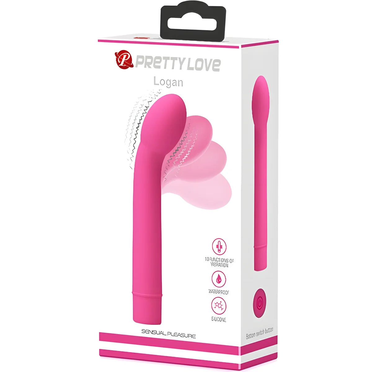 pretty love vibrateur point g logan 10 vibrations rose