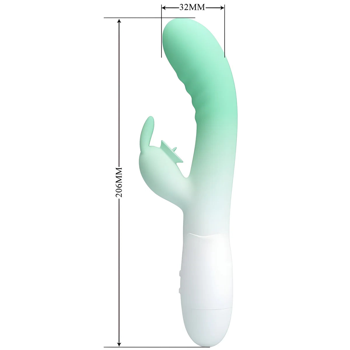 pretty love vibrateur lapin cerberus 30 vibrations vert