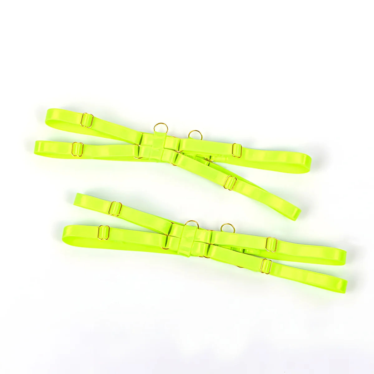 subblime 955274 ensemble soutien gorge avec collier et details de jambes vert fluorescent s m