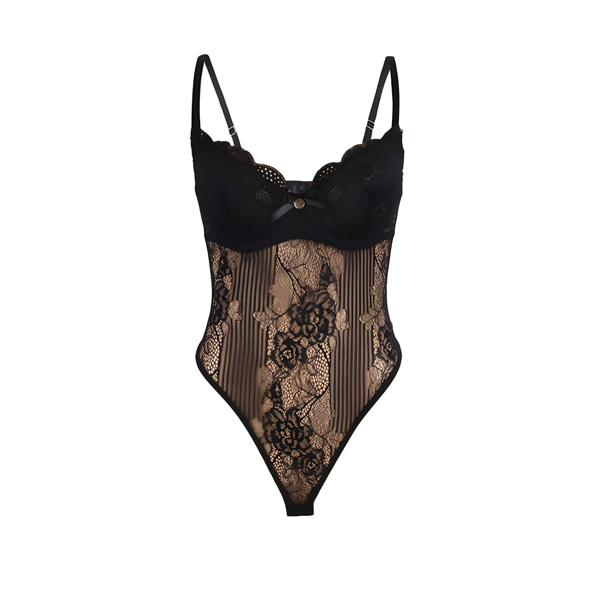subblime 955618 body en dentelle avec fermeture en bas noir s m