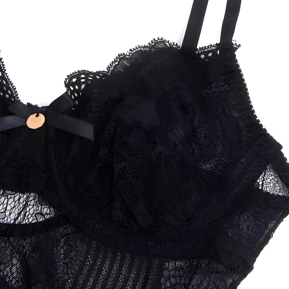 subblime 955618 body en dentelle avec fermeture en bas noir s m