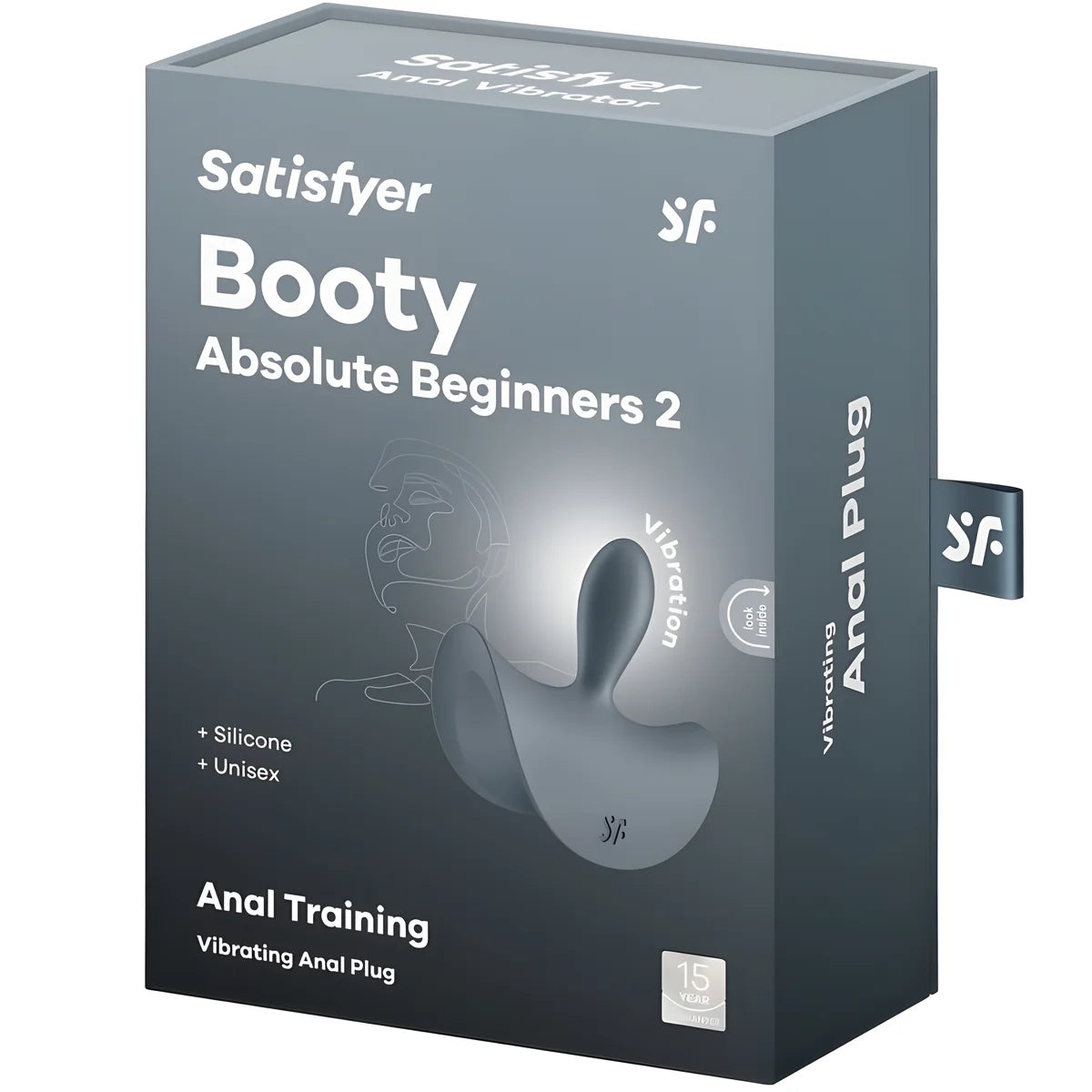 satisfyer booty absolute beginners 2 vibrateur anal plug unisexe noir